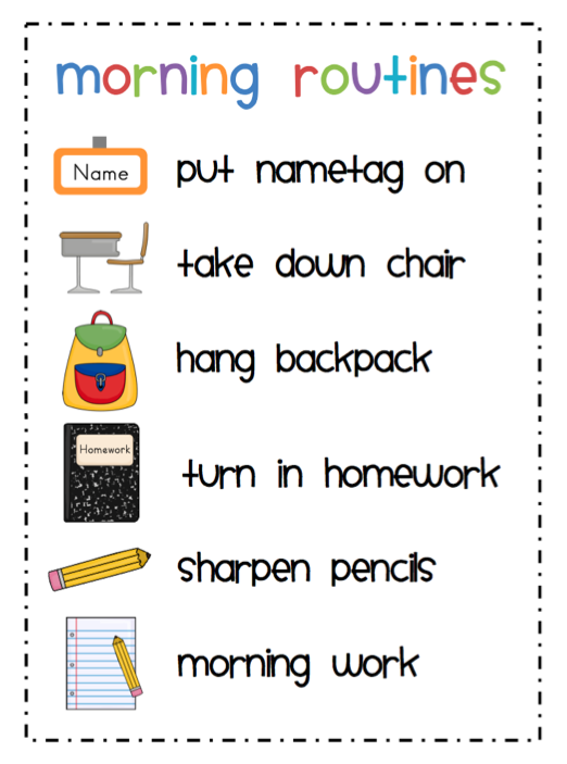 Classroom management routines and procedures